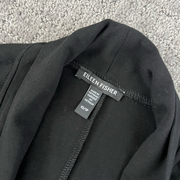 Eileen Fisher Black Open Front Cardigan - Picture 2 of 5